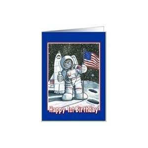  Astronaut 1st Birthday Card Toys & Games