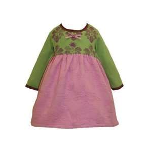  Baby Lulu T  Dresses Baby Girls Purple Damask T dress 