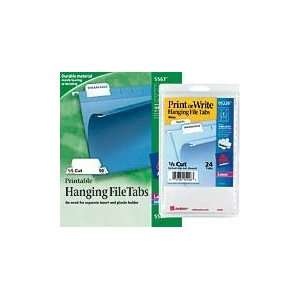  Hanging File Tabs, 1/5 Cut Tabs, Printable, 4x6, Laser 