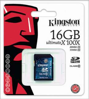 Kingston 16GB Ultimate X SD SDHC Flash Card Class 10  