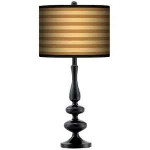  Butterscotch Parallels Giclee Paley Black Table Lamp