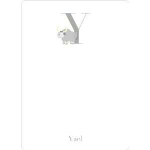  Alphabet Animals Y Yak Monogram Stationery Health 