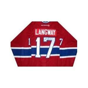  Rod Langway autographed Hockey Jersey (Montreal Canadiens 