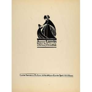  1928 Lithograph Jeanne Lanvin Trademark Paul Iribe NICE 