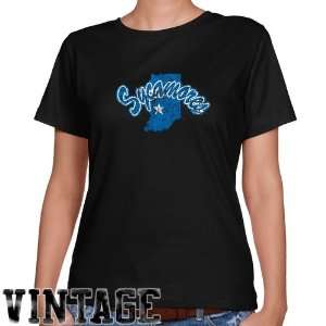  NCAA Indiana State Sycamores Ladies Black Distressed Logo 