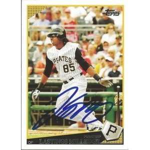 Lastings Milledge Signed Pirates 2009 Topps Update Card  