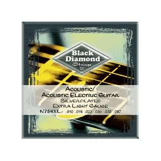  Black Diamond 754XL Acoustic Guitar Strings   Extra Light 