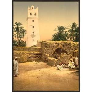  Photochrom Reprint of Mosque in the old town, Biskra 