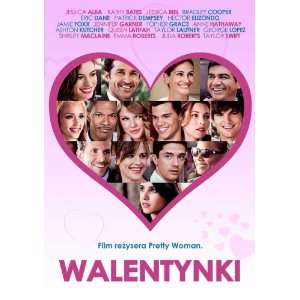 Valentines Day Poster Polish 27x40 Taylor Lautner Bradley Cooper Anne 