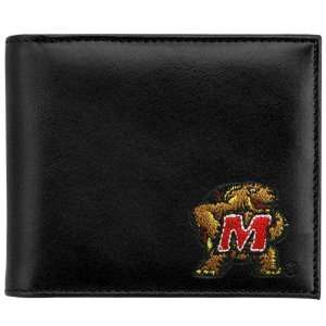  Maryland Terrapins Black Leather Embroidered Billfold 