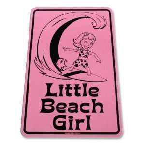   Surf Co AA81 12X18 Aluminum Sign Little Beach Girl