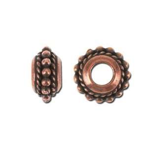  11mm Antique Copper Beaded Twist Large Hole Bead by 