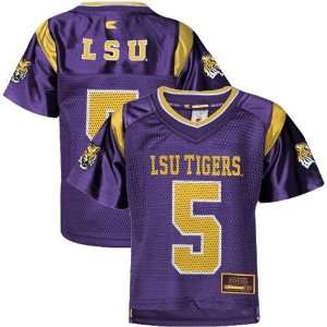 LSU Tigers #5 Preschool Purple Rivalry Football Jersey  
