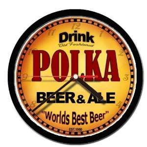 POLKA beer and ale cerveza wall clock