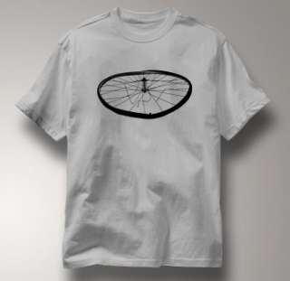 Bicycle Busted Wheel Mountain Tourin T Shirt LARGE GRAY  