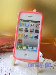 SHERBET TOPPING HAPPYMORI SILICONE BACK CASE FOR IPHONE 4 4G 4S RED 