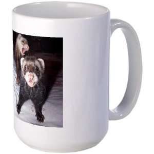  Look out behind you large mug Ferrets Large Mug by 