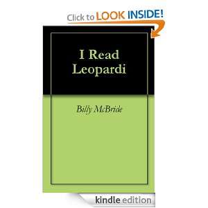 Read Leopardi Billy McBride  Kindle Store