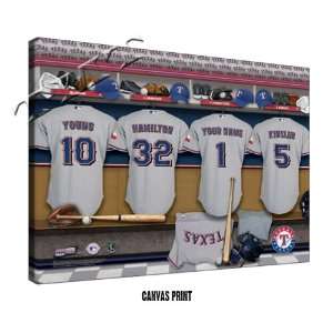  Texas Rangers Personalized Locker Room Print