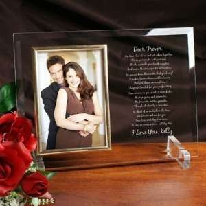  To My Love Beveled Glass Picture Frame personalized 