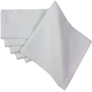 Set of 6 Luxury White Cotton Cloth Napkins 16 x 16 