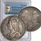 Great Britain 1739 George II Silver Crown Roses PCGS Ge