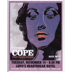  Citizen Cope Concert Flyer Providence Lupos