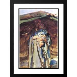   28x40 Framed and Double Matted Bedouin Mother