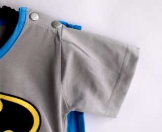 Batman Baby Toddler Grow Short Sleeved Bodysuit Romper Onesie All Size 