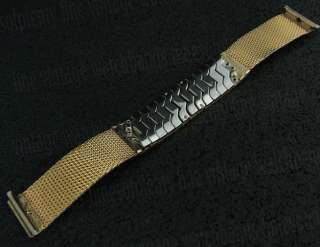   nos 18mm 11/16 Finesse USA Gold Filled Mesh 1960s Vintage Watch Band