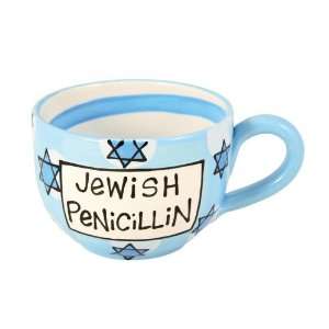 Our Name Is Mud by Lorrie Veasey Jewish Penicillin Blue Mug, 4 1/2 
