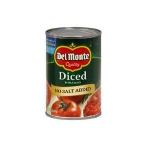 Del Monte Tomatoes, Diced, No Salt Added,14.5oz, (pack of 