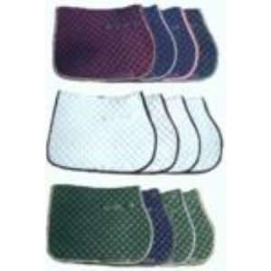  Roma Quilted Two Tone All Purpose Saddle Pad White/Navy 