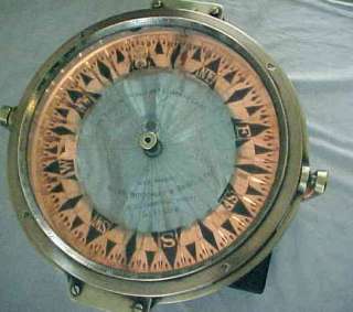 KELVIN BOTTOMLEY & BAIRD GLASGOW SHIPS COMPASS 1920  