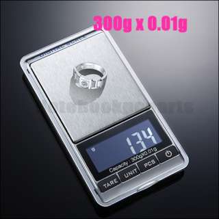   01 300g Mini Digital Jewelry Balance Pocket Scale backlight weight 343