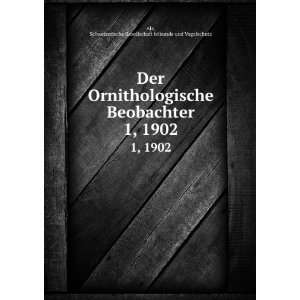 Der Ornithologische Beobachter. 1, 1902 Schweizerische Gesellschaft 