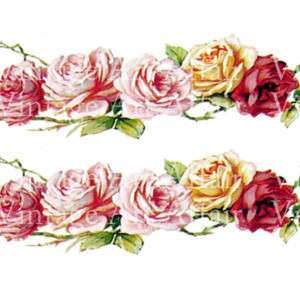 Romantic Victorian Chic Cottage Pink Rose Decals vf73  