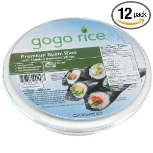 GoGo Rice Sushi Rice with Toasted Seaweed Wraps, 7.5 Ounce 