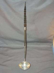Antique English Sterling & Horn 18thc Toddy Ladle  