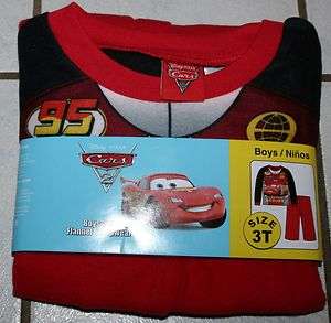   Disney Pixar CARS 2 Piece Red Flannel Sleepwear Set ~Inf & Tod Sizes