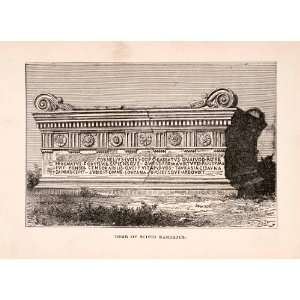  1896 Wood Engraving Tomb Scipio Barbatus General Roman 