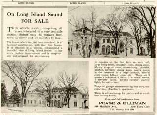 1918 AD FOR SALE OF 42 ACRE LONG ISLAND ESTATE MANSION  
