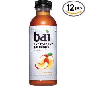 bai, Kenya Peach, 100% Natural Antioxidant Infused Beverage, 18 Ounce 