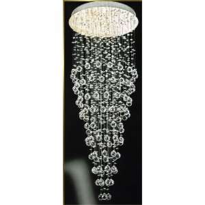  Small Crystal Chandelier, SN 1060, 5 lights, Silver, 28 