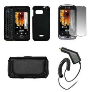  Samsung Moment M900 Premium Black Leather Carrying Pouch+ 