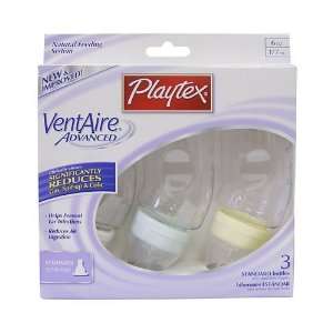 Playtex Baby VentAire ADVANCED Standard Bottle 6 OZ   3 Pack Neutral 