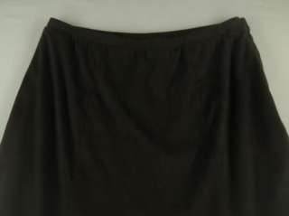 Jill Dark Espresso Brown Long Tiered Hem Cotton Skirt Womens Sz 8 