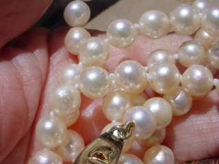 14K~MIKIMOTO 6.5 x 6 MM ~BAROQUE STRAND PEARLS VINTAGE  