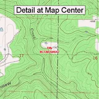  USGS Topographic Quadrangle Map   Tilly, Arkansas (Folded 