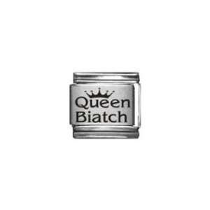  Queen Biatch Laser Italian Charm Jewelry